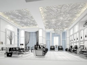 conference room office reception hall 15 3D Model