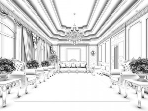 conference room office reception hall 16 3D Model