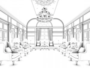 conference room office reception hall 17 3D Model