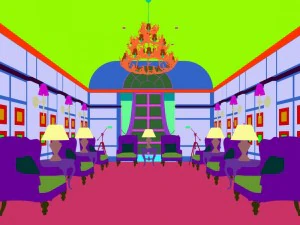 conference room office reception hall 17 3D Model