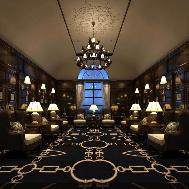 conference room office reception hall 17 3D-Modell .c4d .max .obj .3ds .fbx .stl .blend 