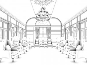 conference room office reception hall 17 3D-Modell