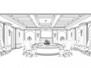 conference room office reception hall 18 3D Model