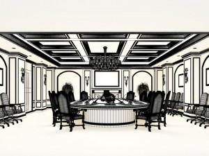 conference room office reception hall 18 3D Model
