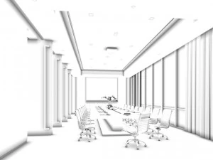 conference room office reception hall 19 3D Model