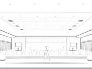 conference room office reception hall 20 3D Model