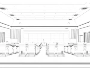 conference room office reception hall 20 3D Model