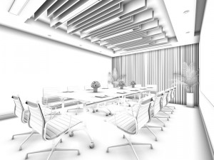 conference room office reception hall 21 3D Model