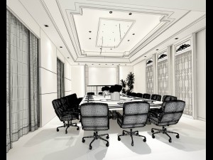 conference room office reception hall 22 3D 모델