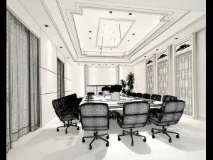 conference room office reception hall 22 3D Model