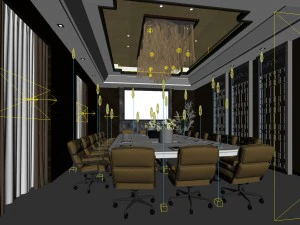 conference room office reception hall 22 3D Model