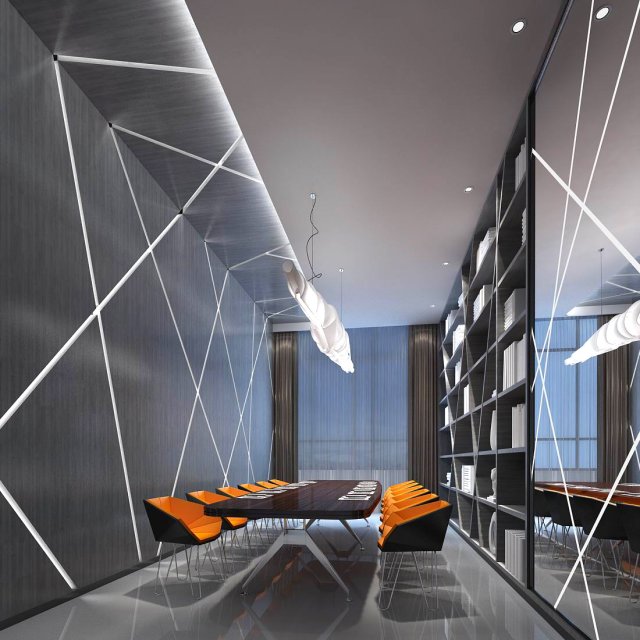 conference room office reception hall 23 3D Model .c4d .max .obj .3ds .fbx .stl .blend 