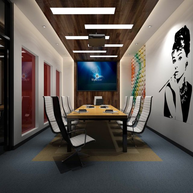 conference room office reception hall 24 3Dモデル .c4d .max .obj .3ds .fbx .stl .blend 