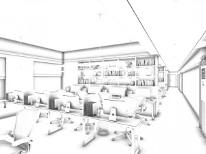 conference room office reception hall 25 3D Model
