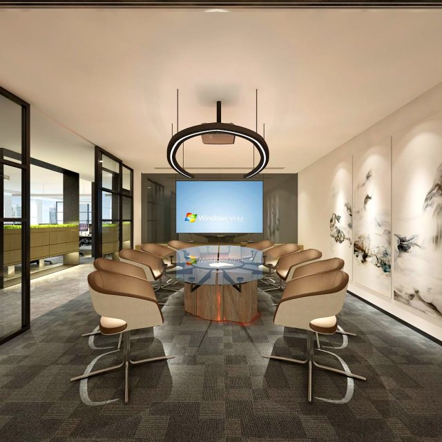 conference room office reception hall 26 Modelo 3D .c4d .max .obj .3ds .fbx .stl .blend 