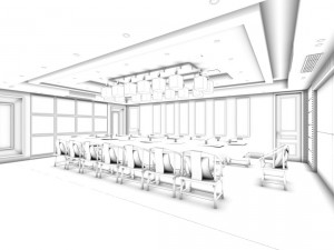 conference room office reception hall 27 Modelo 3D