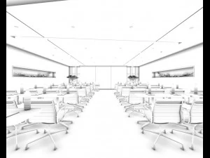 conference room office reception hall 29 3D Model