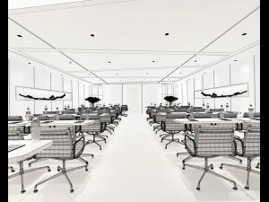 conference room office reception hall 29 3D Model