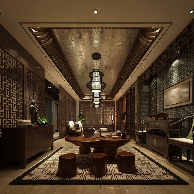 conference room office reception hall 30 Model 3D .c4d .max .obj .3ds .fbx .stl .blend 