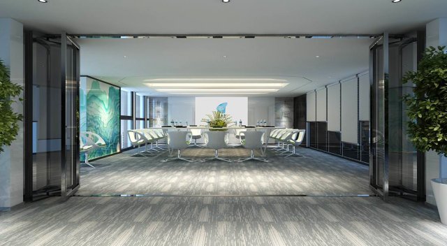 conference room office reception hall 31 3D Model .c4d .max .obj .3ds .fbx .stl .blend
