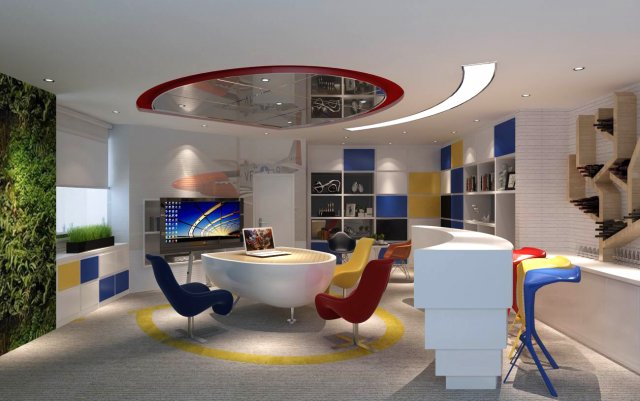 conference room office reception hall 33 3D-Modell .c4d .max .obj .3ds .fbx .stl .blend 