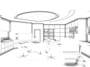 conference room office reception hall 33 3D-Modell