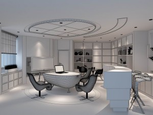 conference room office reception hall 33 3D-Modell