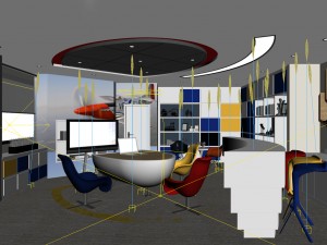 conference room office reception hall 33 3D-Modell