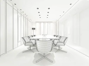 conference room office reception hall 35 3D Model