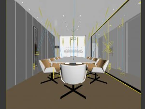 conference room office reception hall 35 3D Model