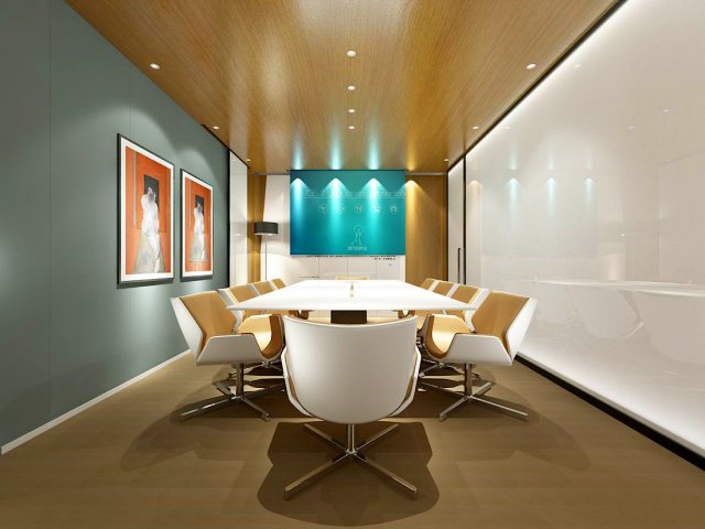 conference room office reception hall 36 3D 모델 .c4d .max .obj .3ds .fbx .stl .blend
