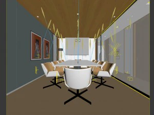 conference room office reception hall 36 3D Model