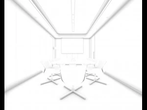 conference room office reception hall 01 3D Model