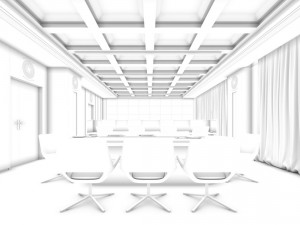 conference room office reception hall 03 3D Модель