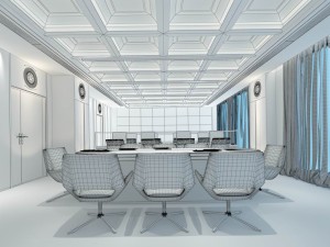 conference room office reception hall 03 3D Модель