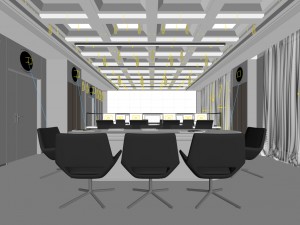 conference room office reception hall 03 3D Модель