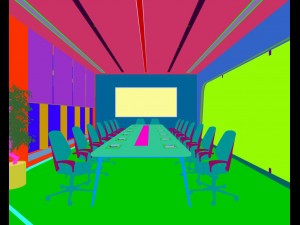 conference room office reception hall 04 Modello 3D