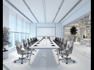 conference room office reception hall 04 Modello 3D