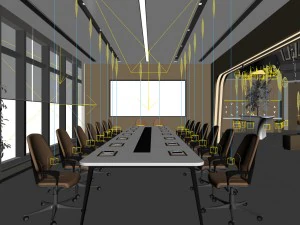 conference room office reception hall 04 3D Model