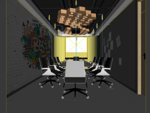 conference room office reception hall 05 3D Model