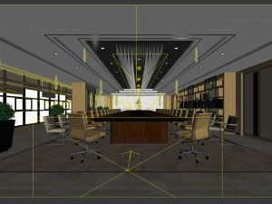 conference room office reception hall 06 3D Model