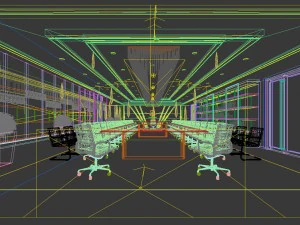 conference room office reception hall 06 3D Model