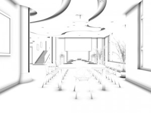 conference room office reception hall 07 3D Model
