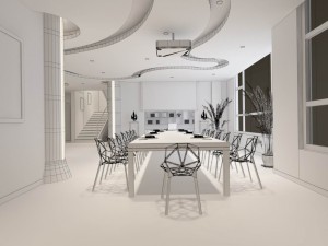 conference room office reception hall 07 3D Model