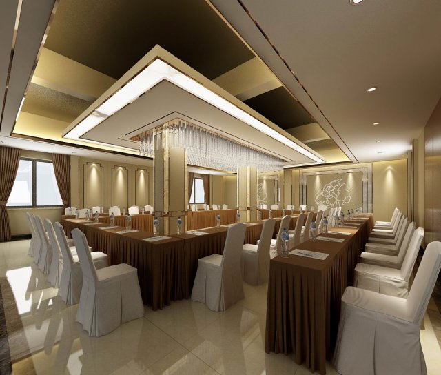 conference room office reception hall 09 Modelo 3D .c4d .max .obj .3ds .fbx .stl .blend 