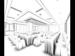 conference room office reception hall 09 3D Model