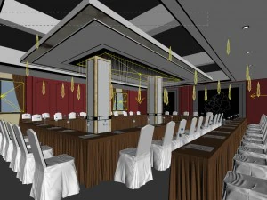 conference room office reception hall 09 3D Model