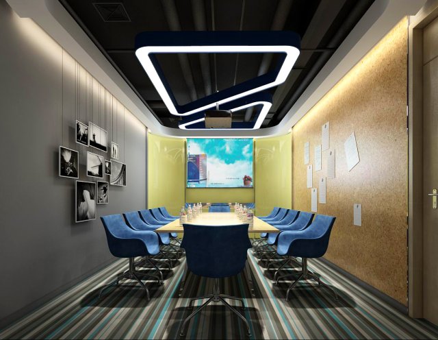 conference room office reception hall 10 3D Model .c4d .max .obj .3ds .fbx .stl .blend