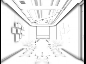 conference room office reception hall 10 3D Model