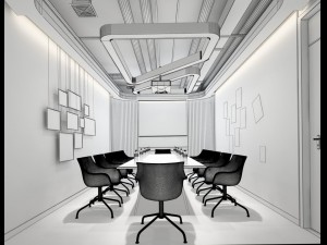 conference room office reception hall 10 3D Model